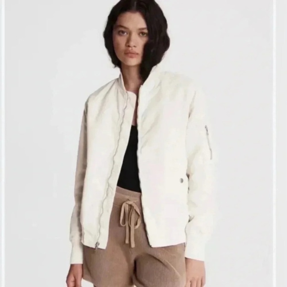 Rag & Bone Off-White Bomber Jacket